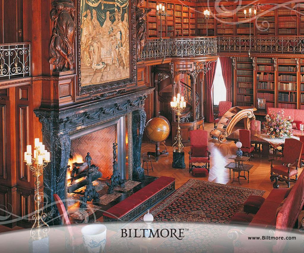 Biltmore House Library HD Desktop Wallpaper Widescreen