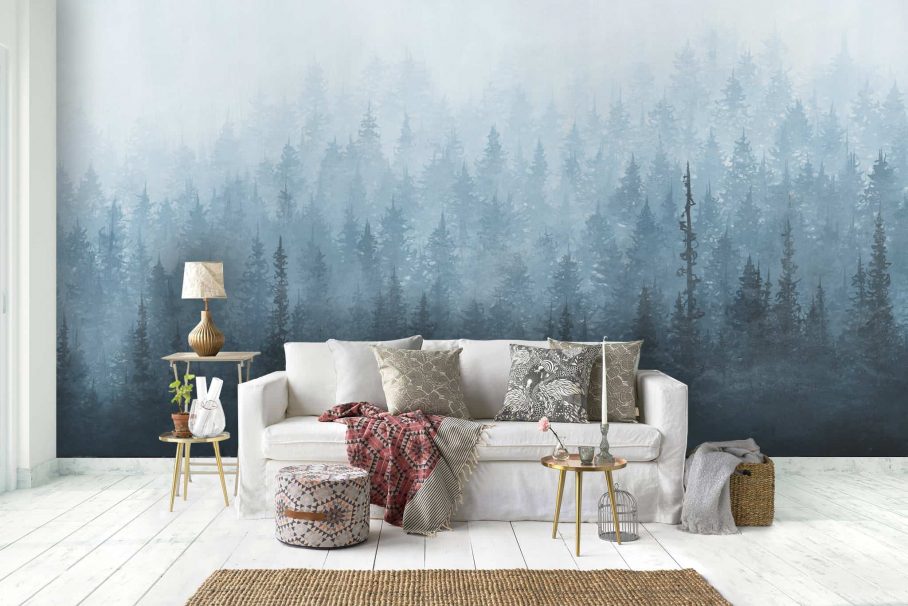 Forest Wall Mural Diy Image Uk Painting Art Nursery For Home