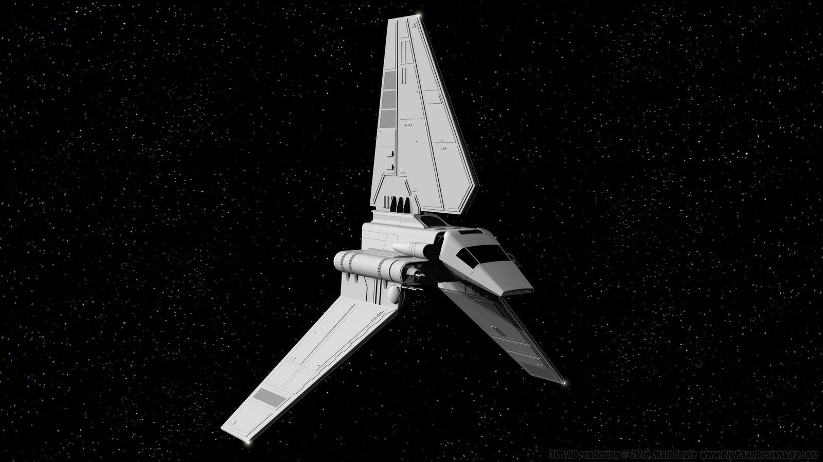 Lambda Class Imperial Shuttle Portrait By Ravendeviant