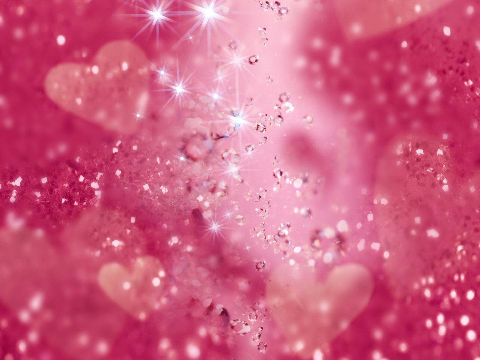 Wallpaper Roze Hartjes Pink Glitter