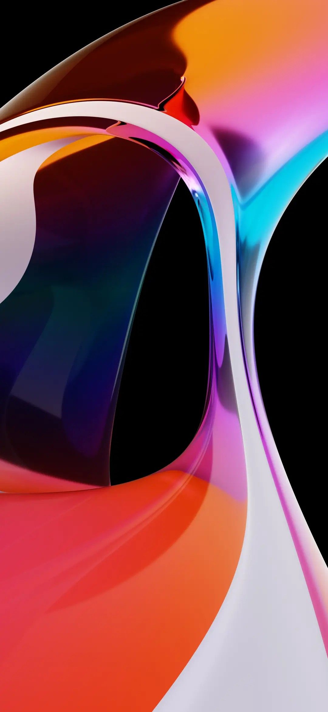 Abstract art with swirling colors and smooth curves
