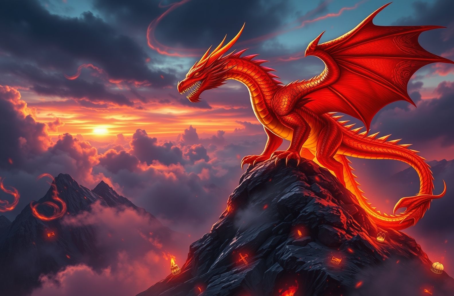 Red Dragon Gaming Wallpaper