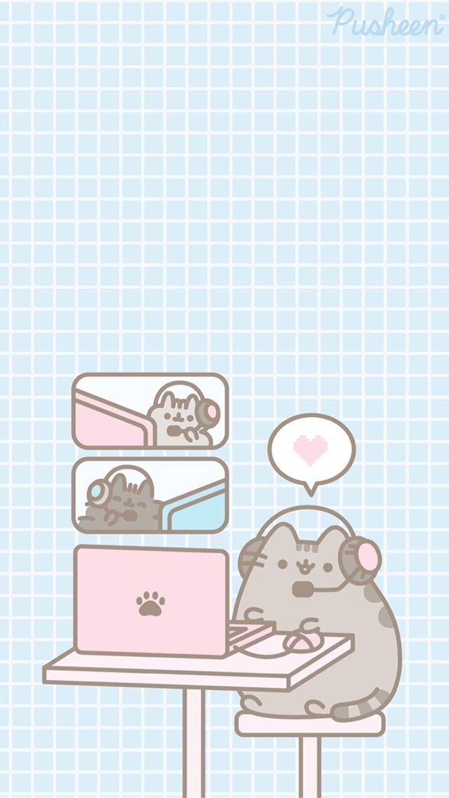 Stories Instagram Pusheen Cute Cat Kawaii Wallpaper