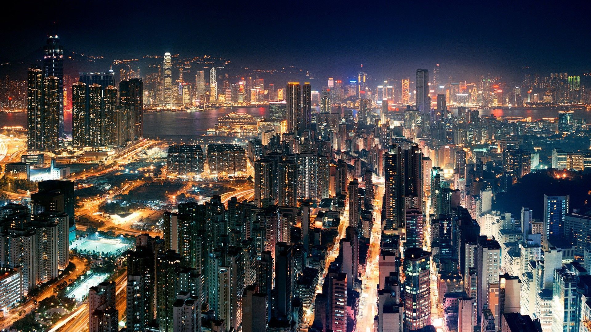 Hong Kong 4k Cityscape at Night Wallpaper HD City 4K Wallpapers Images  and Background  Wallpapers Den