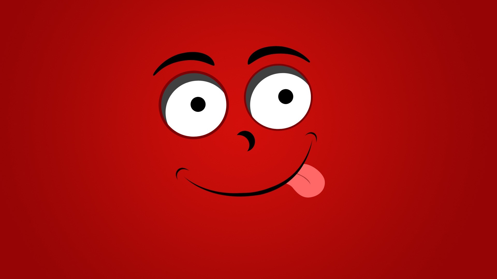Red Color Funny Smiles Picture