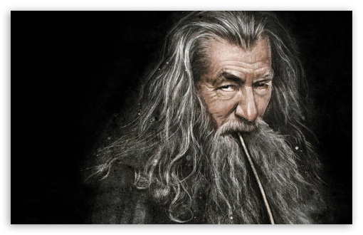 Gandalf Smoking Pipe Wallpaper