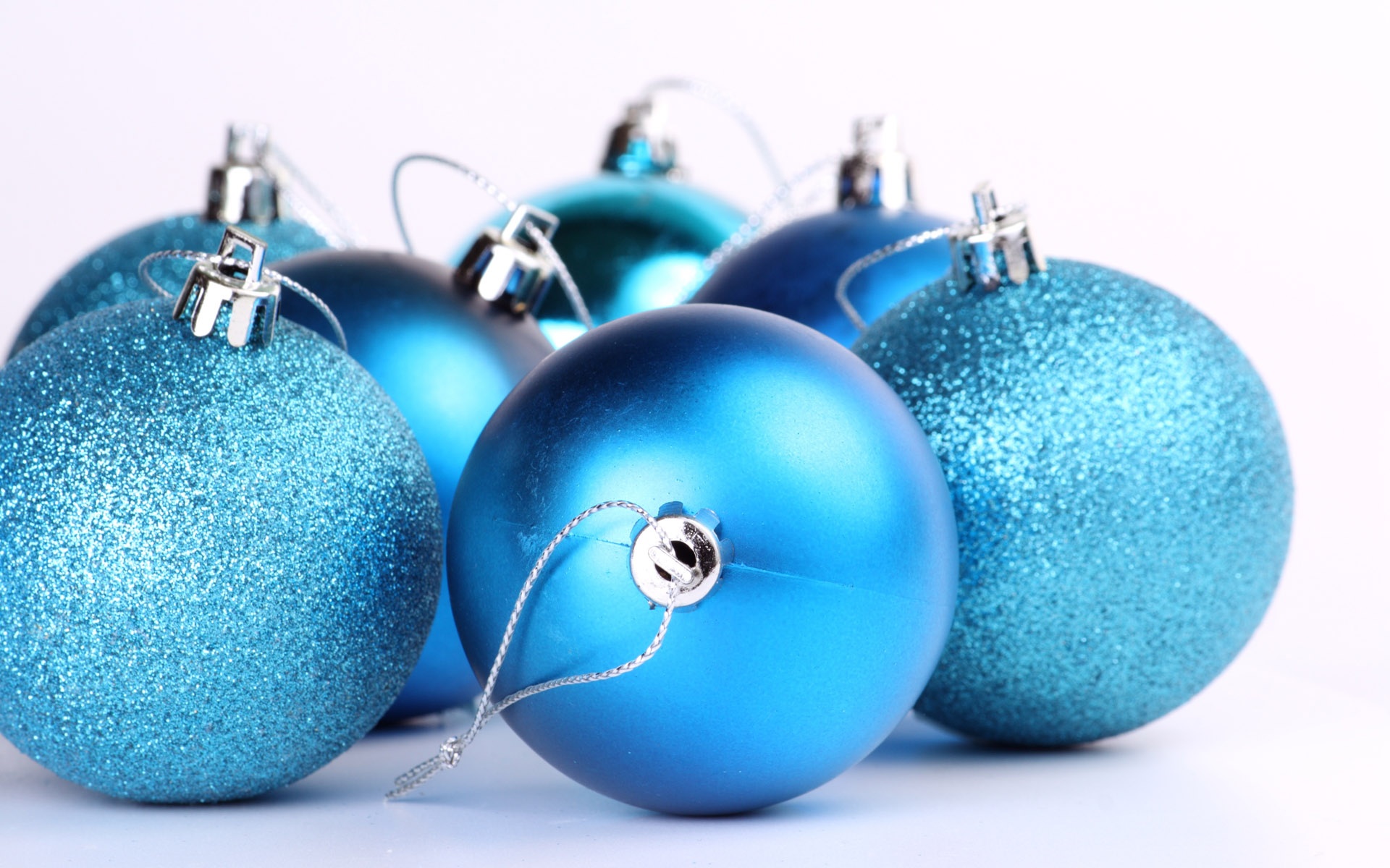 Blue Christmas Tree Ornaments Wallpaper