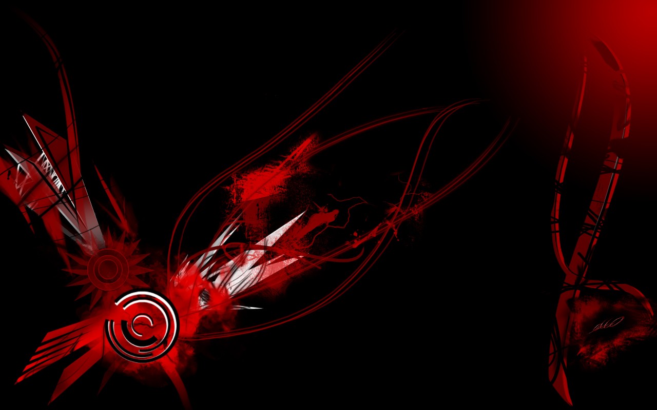 Black Red Theme For Windows HD Wallpaper