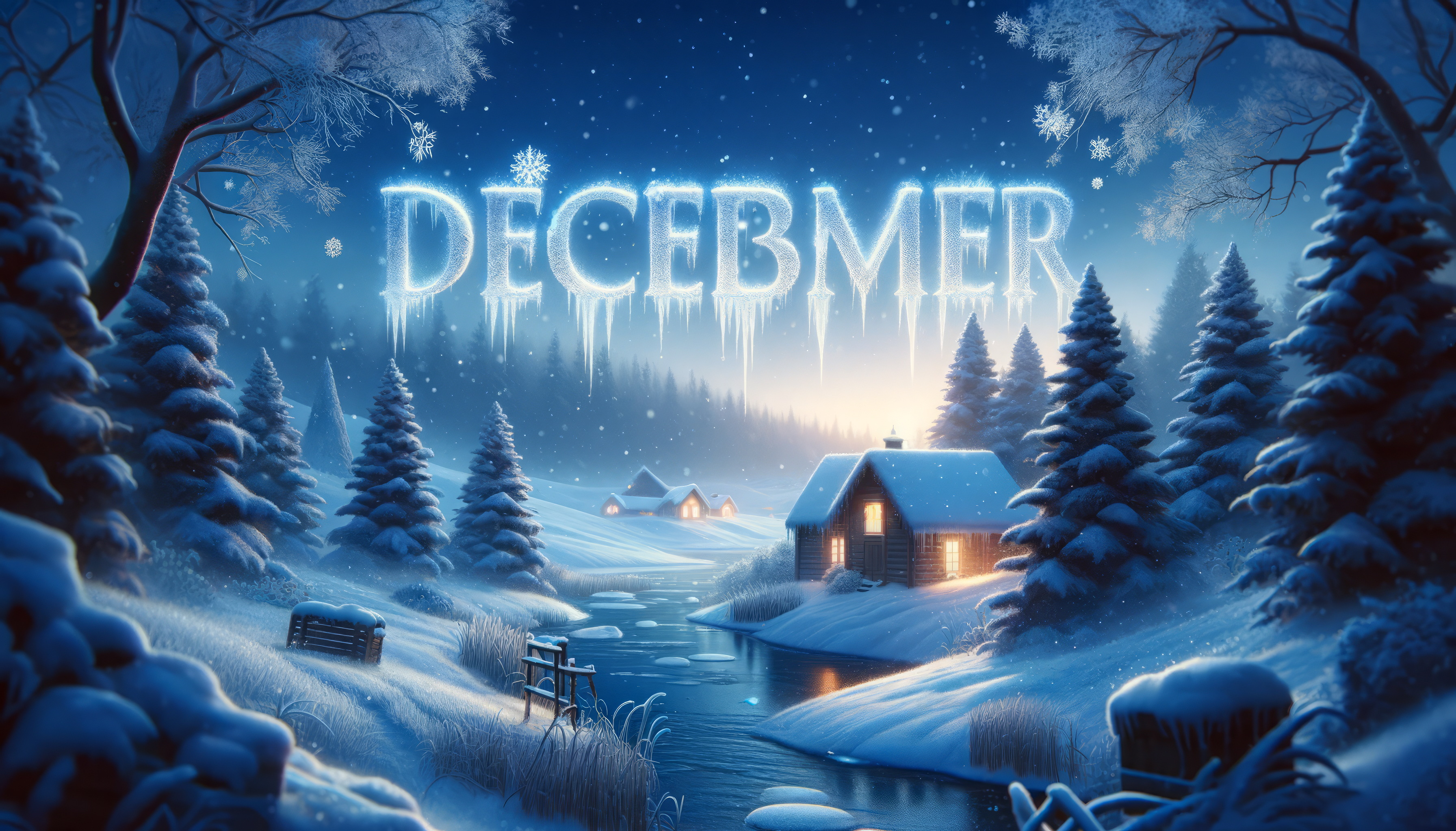 Winter December Night HD Wallpaper By Robokoboto