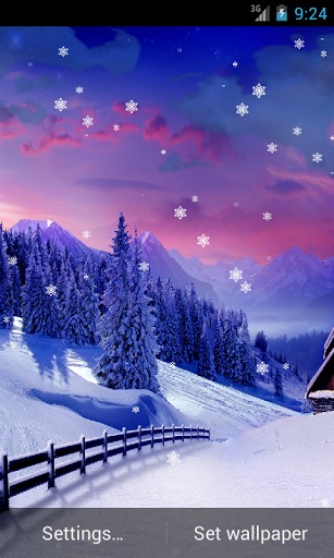 3d Snow Falling Wallpaper Live For