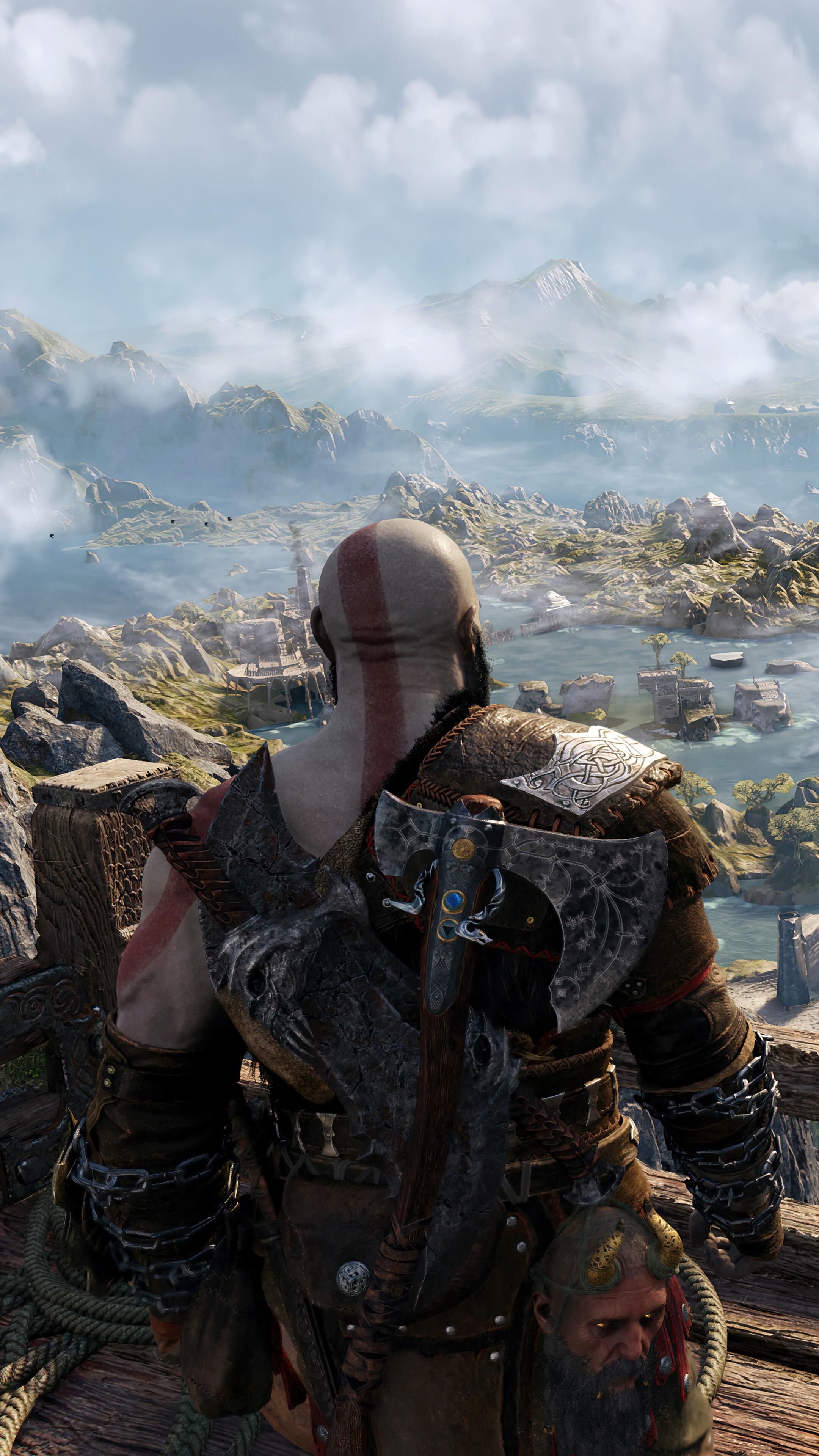 Kratos God Of War Ragnarok Ps5 4k Phone iPhone Wallpaper 7371b
