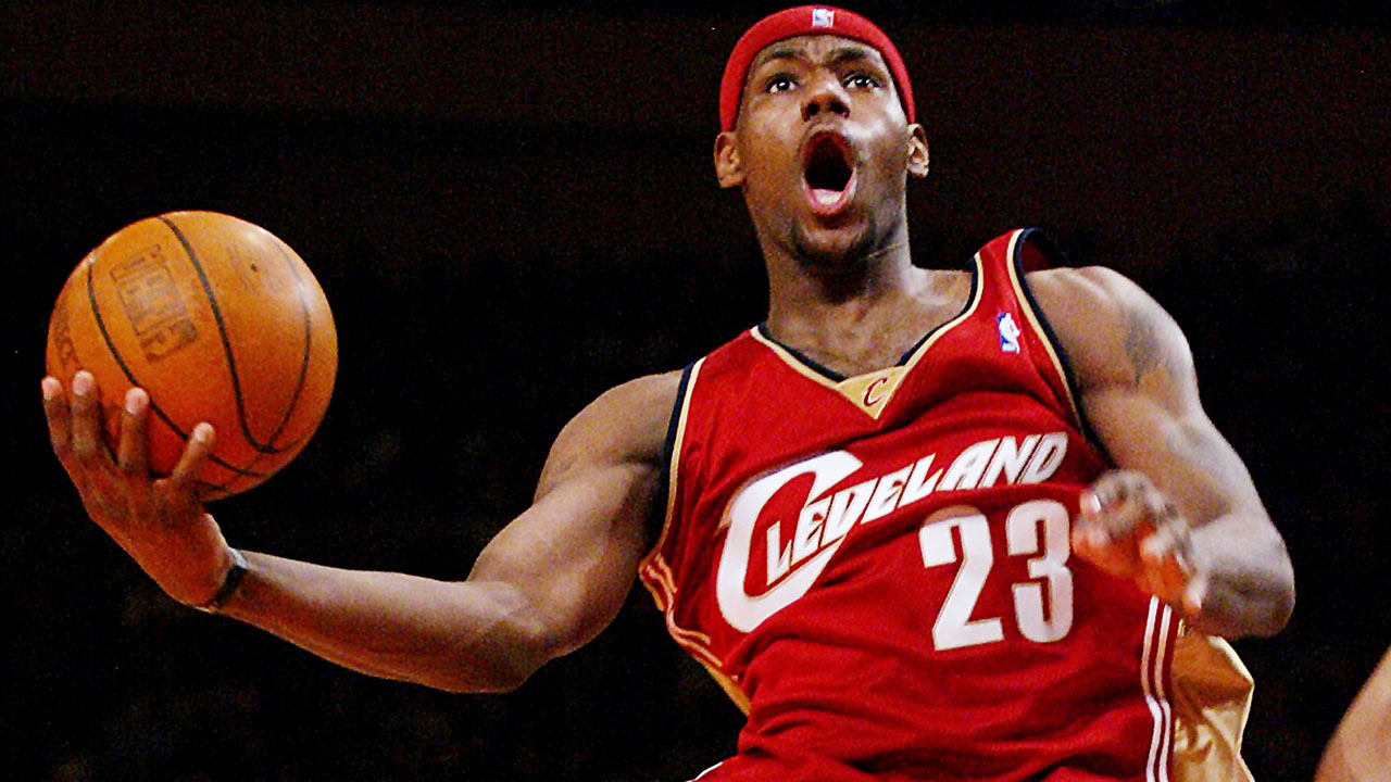 Lebron James Playing Basketball For The Cleveland Cavaliers