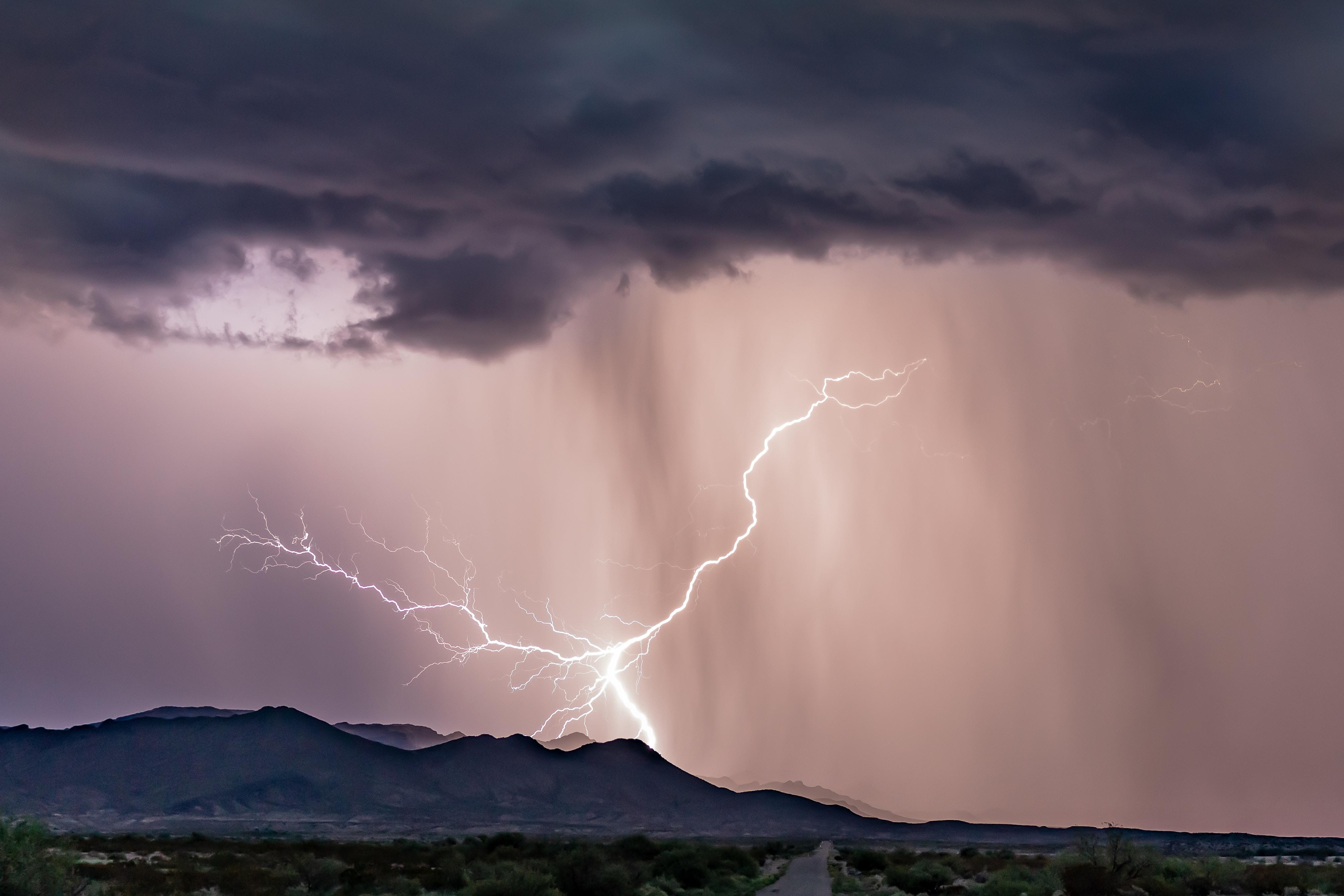 Rain Desert Nature Stock Photos Storm