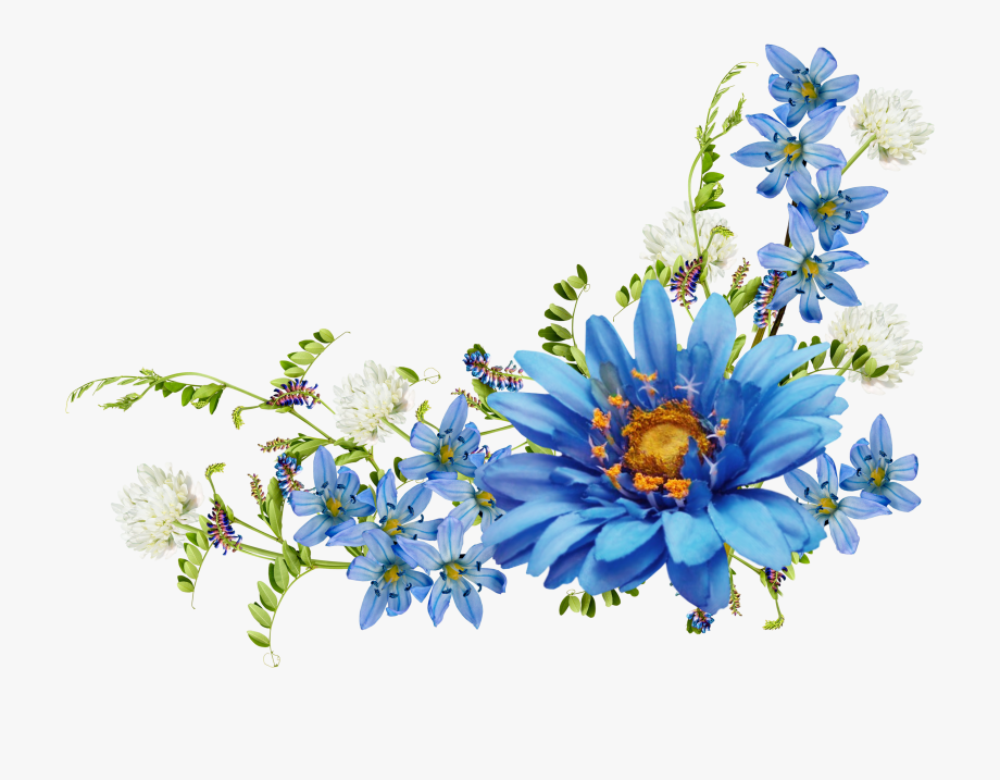 Flower Desktop Wallpaper Blue Floral Corner