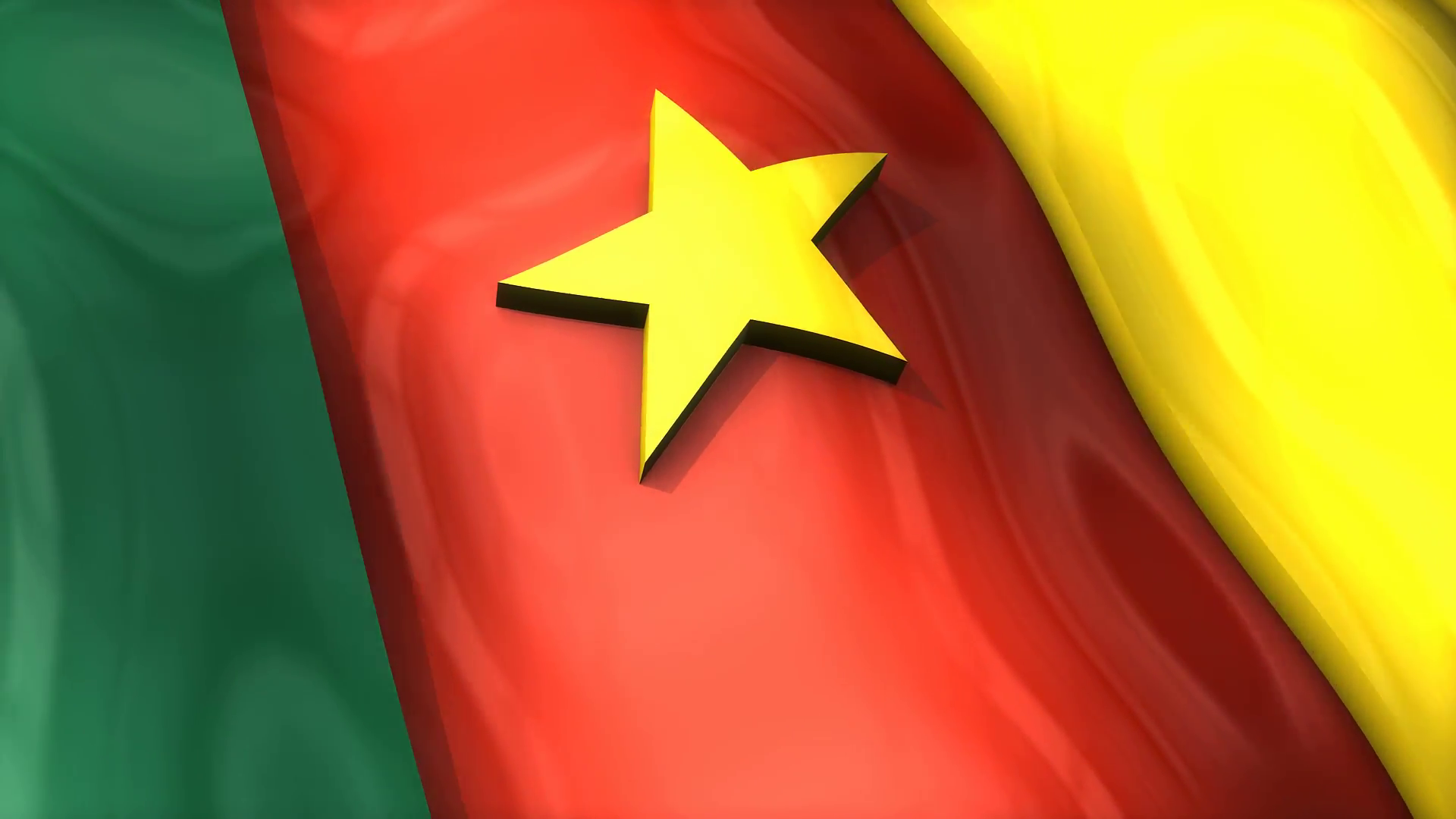 3d Flag Cameroon Waving Ripple Africa Middle East Motion