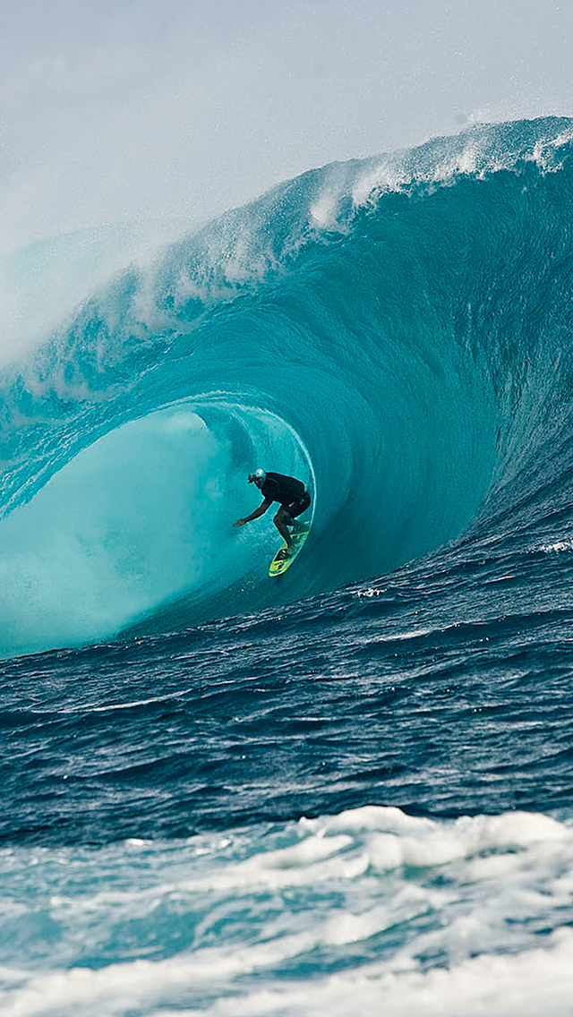 Surfing Waves iPhone Wallpaper