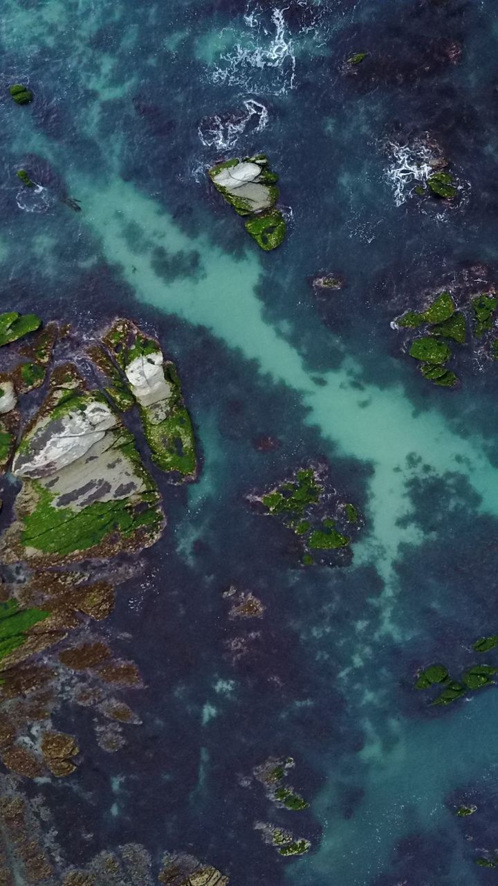 Coast aerial view beautiful New Zealand 720x1280 wallpaper