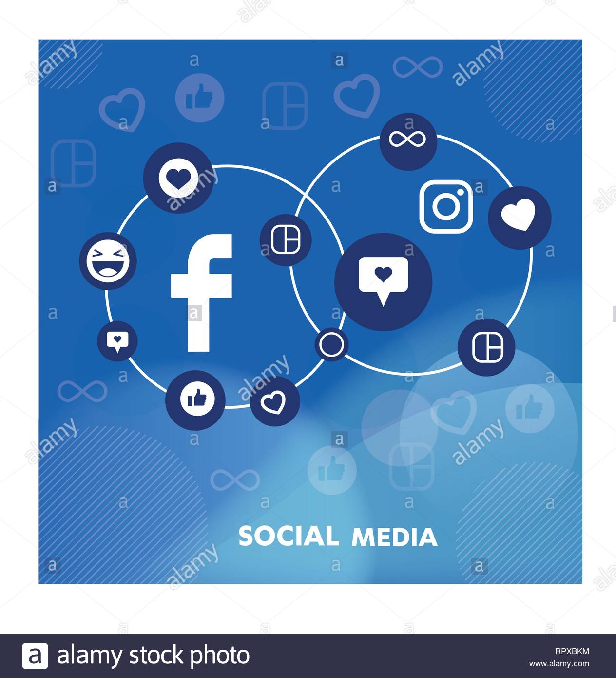 Flat Icons Technology Social Media Work Puter Concept