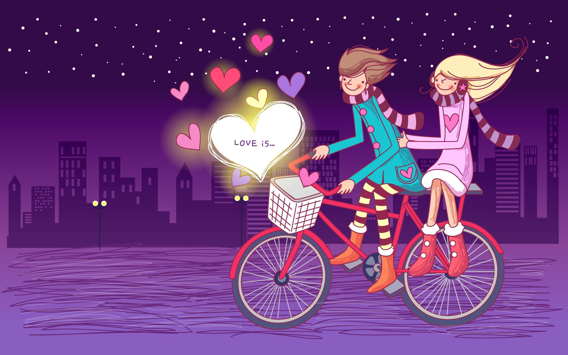 Download Romantic love bike 1920x1200 HD Wallpaper and FREE Stock