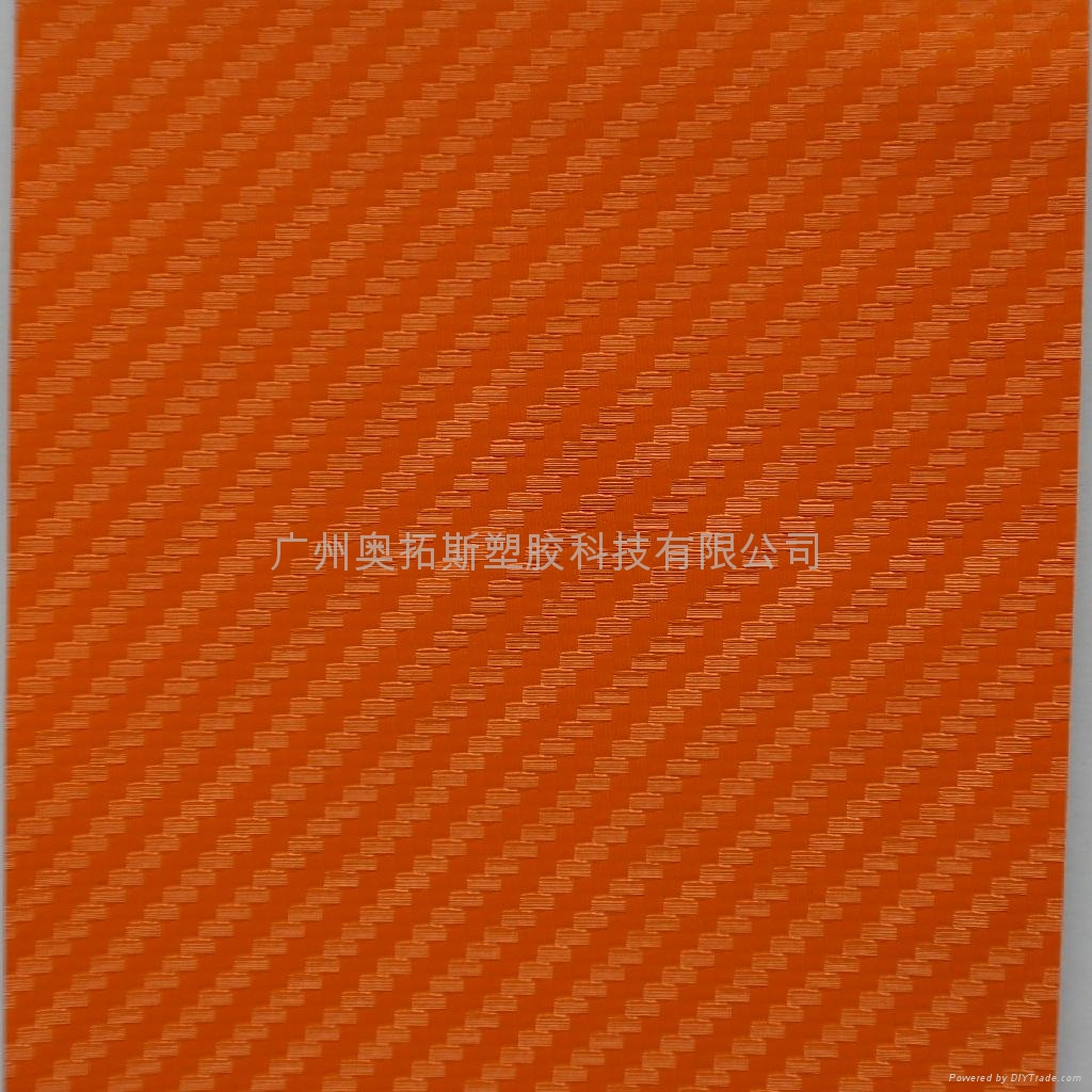 30m Orange Auto Vinyl 3d Carbon Fiber Air