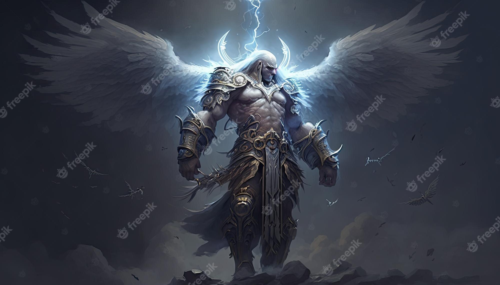 Premium Photo Epic Archangel Warrior Knight Paladin In Heaven