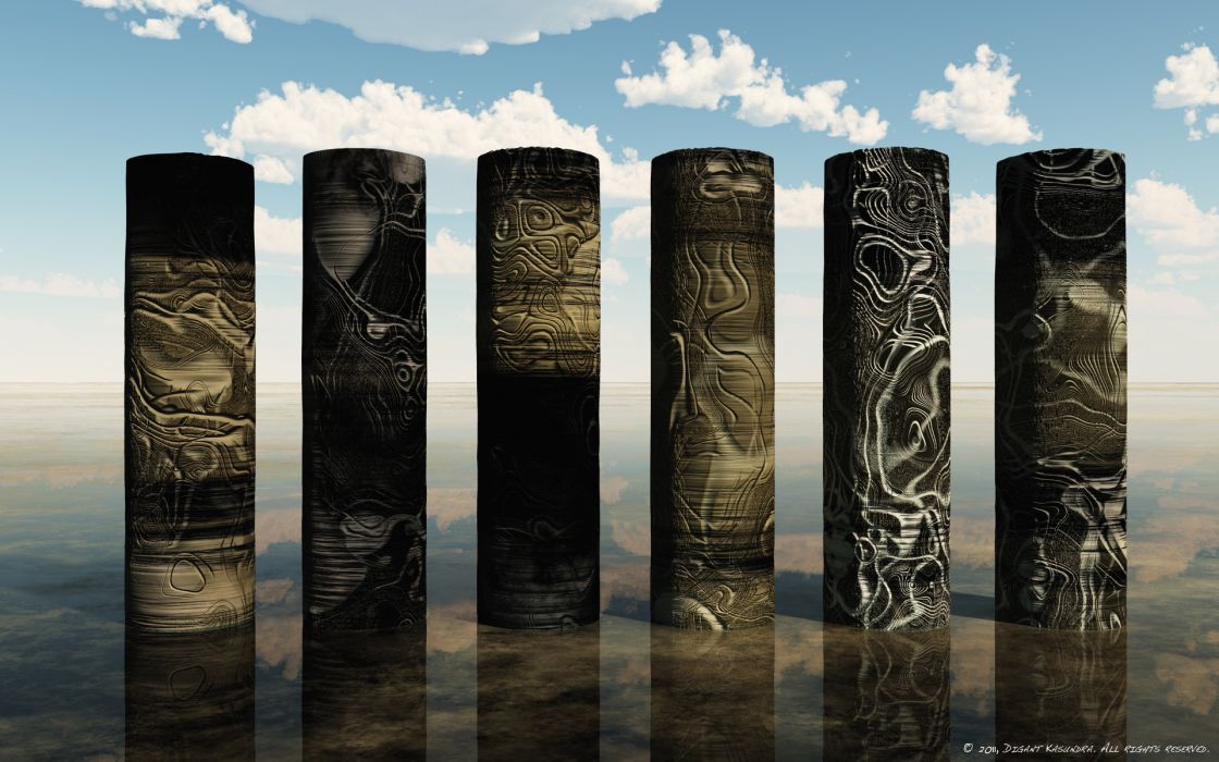 Alien Pillars Wallpaper