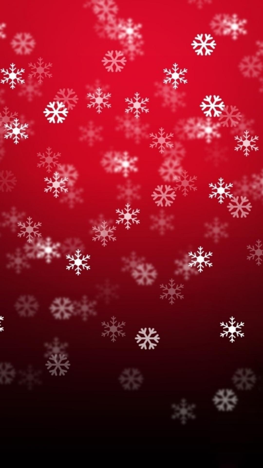Christmas Snowflake Pattern Background iPhone Wallpaper
