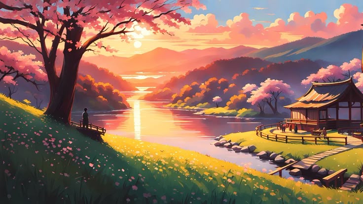 Anime Aesthetic Concept Scenery Wallpaper