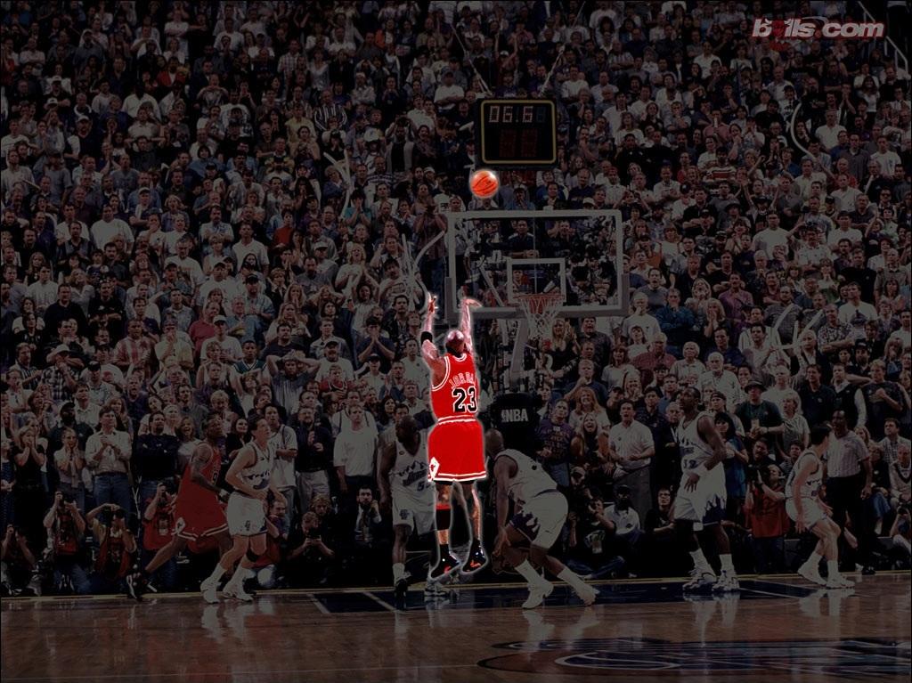 Michael Jordan Last Shot Wallpaper In Pixel Glowing And Memorable