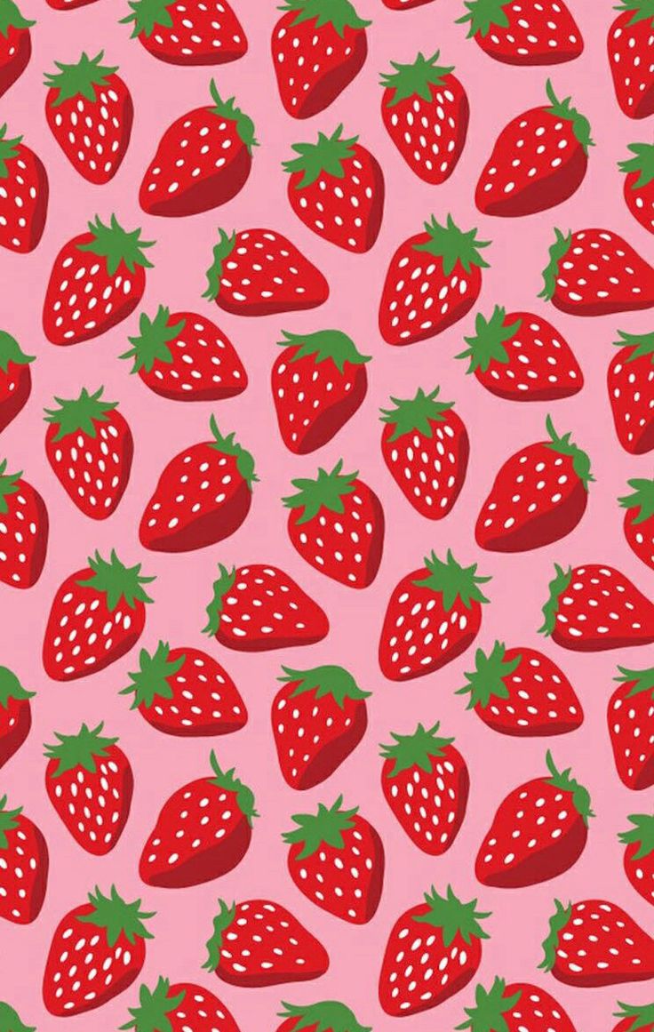 Strawberry Wallpaper Fabric