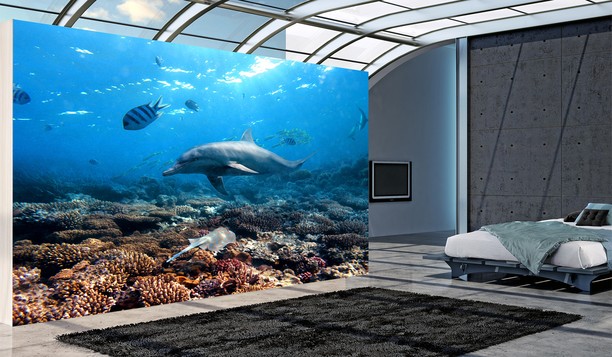 Home Wall Decals Under The Sea Dolphins Mural