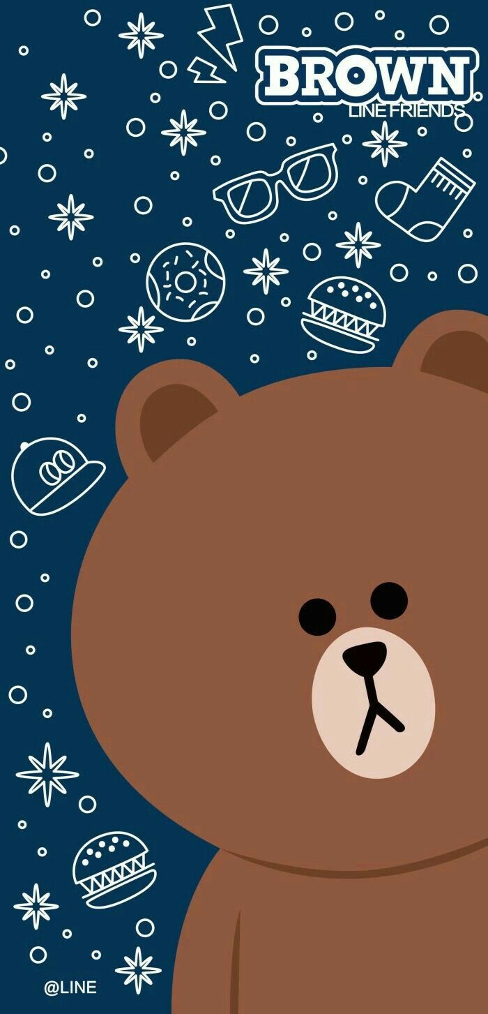 Cartoon Cute Brown Bear Cell Phone Wallpaper Images Free Download on  Lovepik  400578182