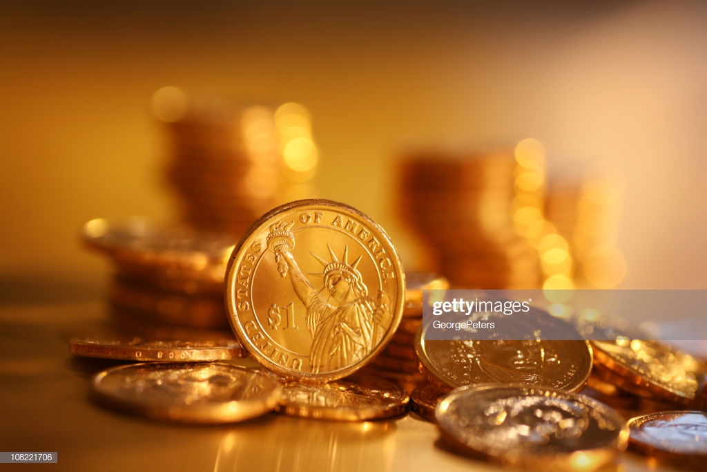 Gold Coins On Background High Res Stock Photo Getty Image