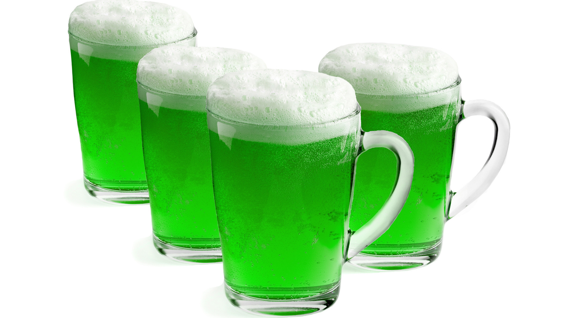 Wallpaper Beer Green Glasses Wide On The Desktop