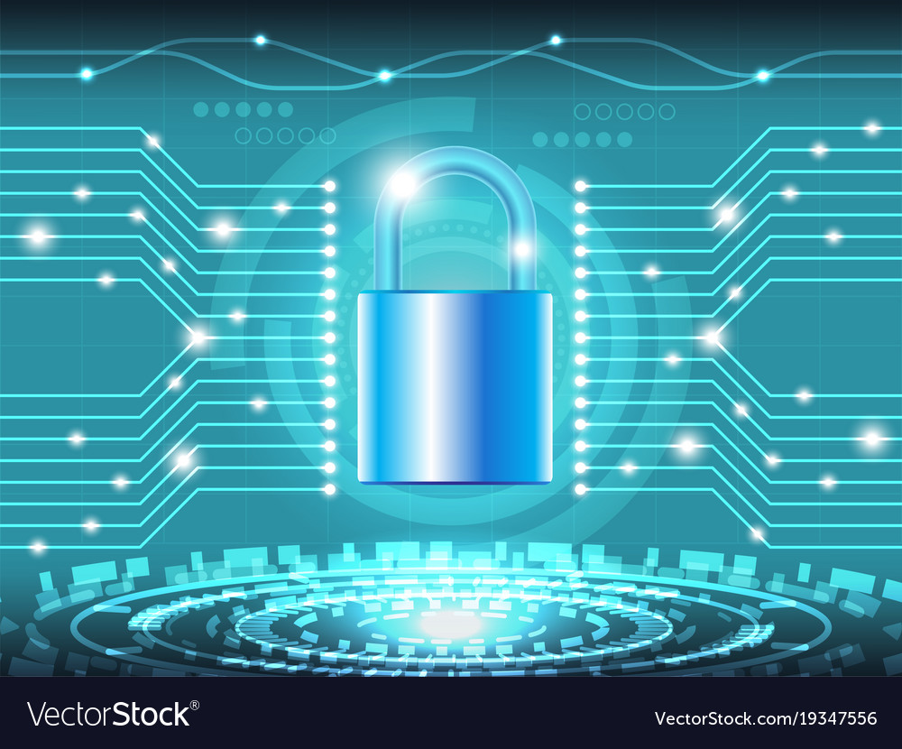 Cyber security technology background concept Vector Image