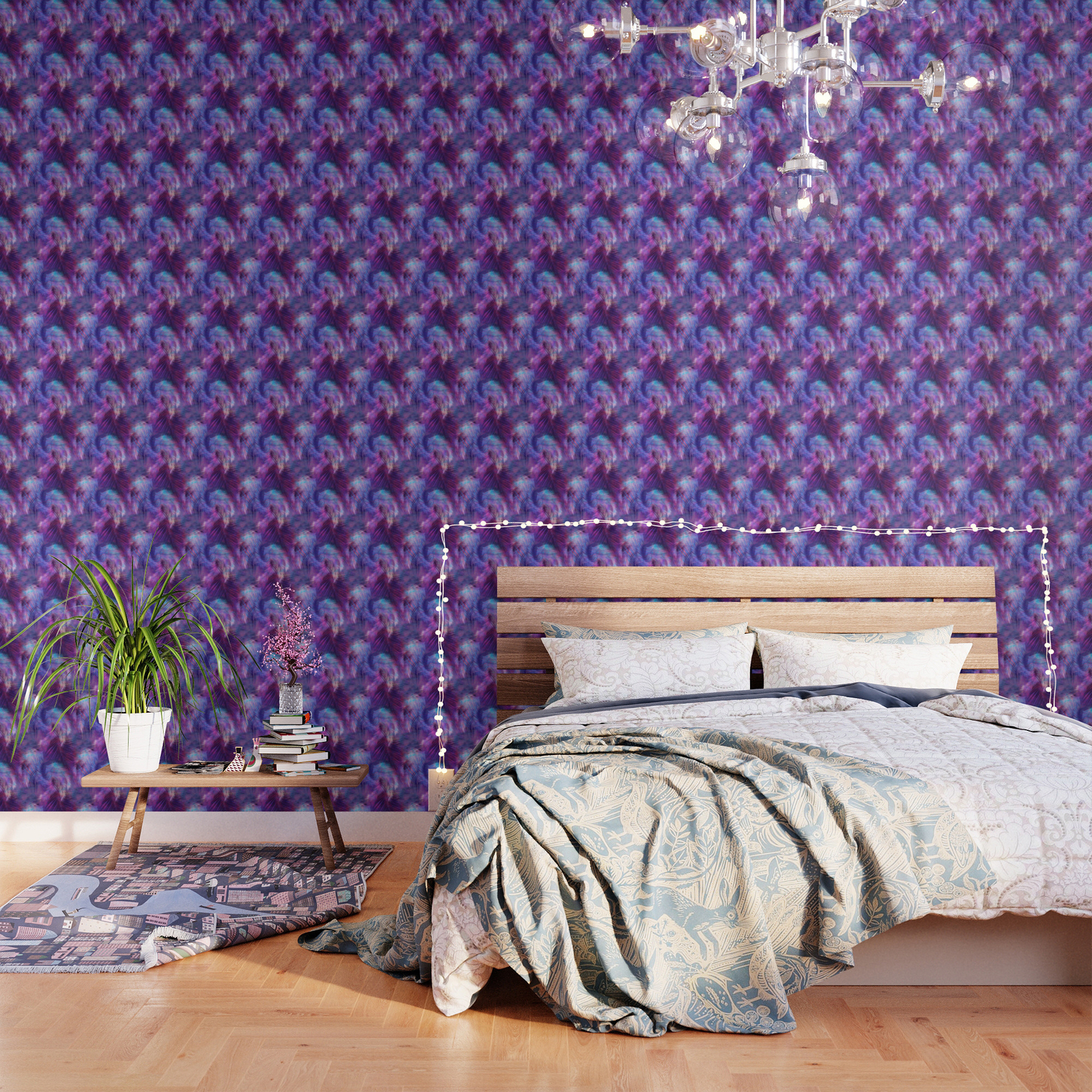 Tamarindo Tropic Purple Wallpaper By Schatzibrown Society6