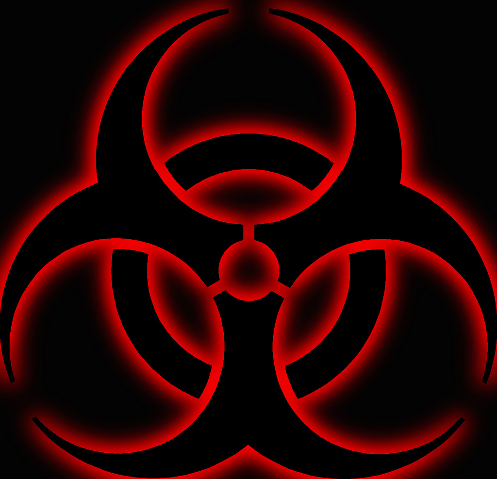 Red Biohazard Wallpaper HD Background