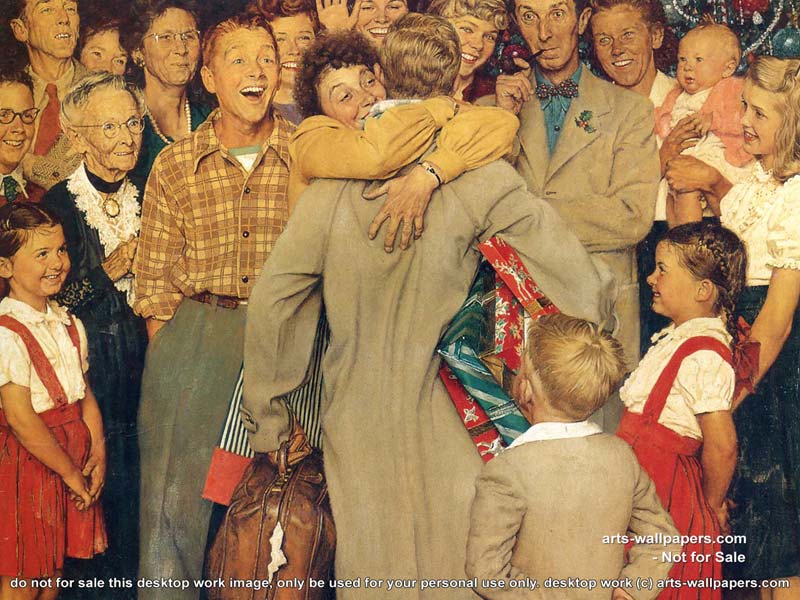 Norman Rockwell Painting Wallpaper X