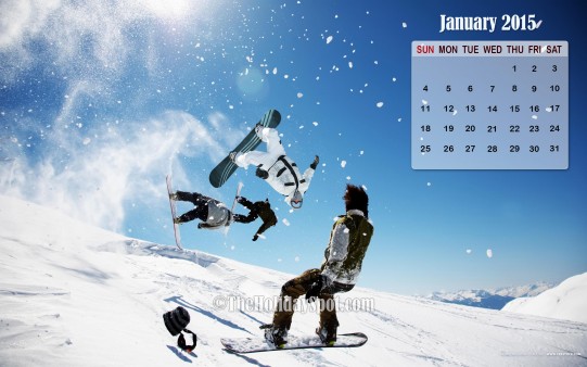 Month Wise Calendar Wallpaper January