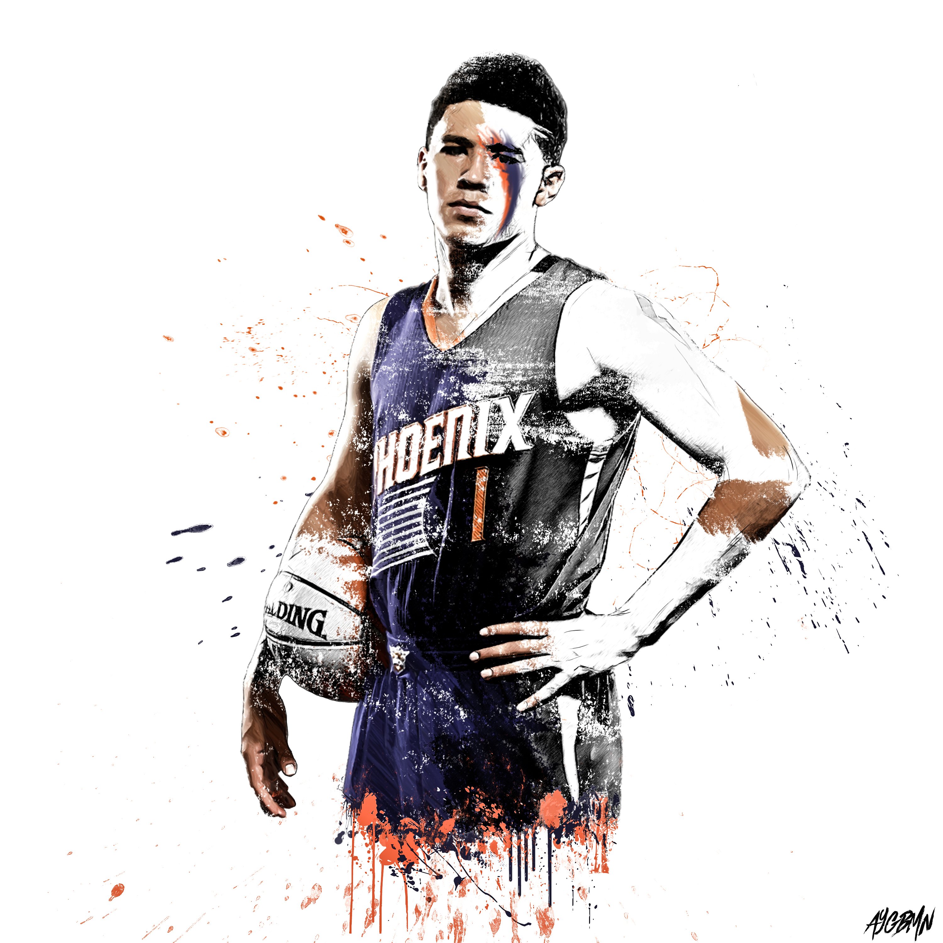 Devin Booker Wallpaper Phoenix Suns By Aygbmn And