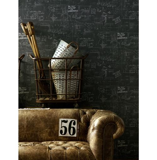 Free download Eton Industrial Chalk Board Wallpaper Charcoal 1 Roll