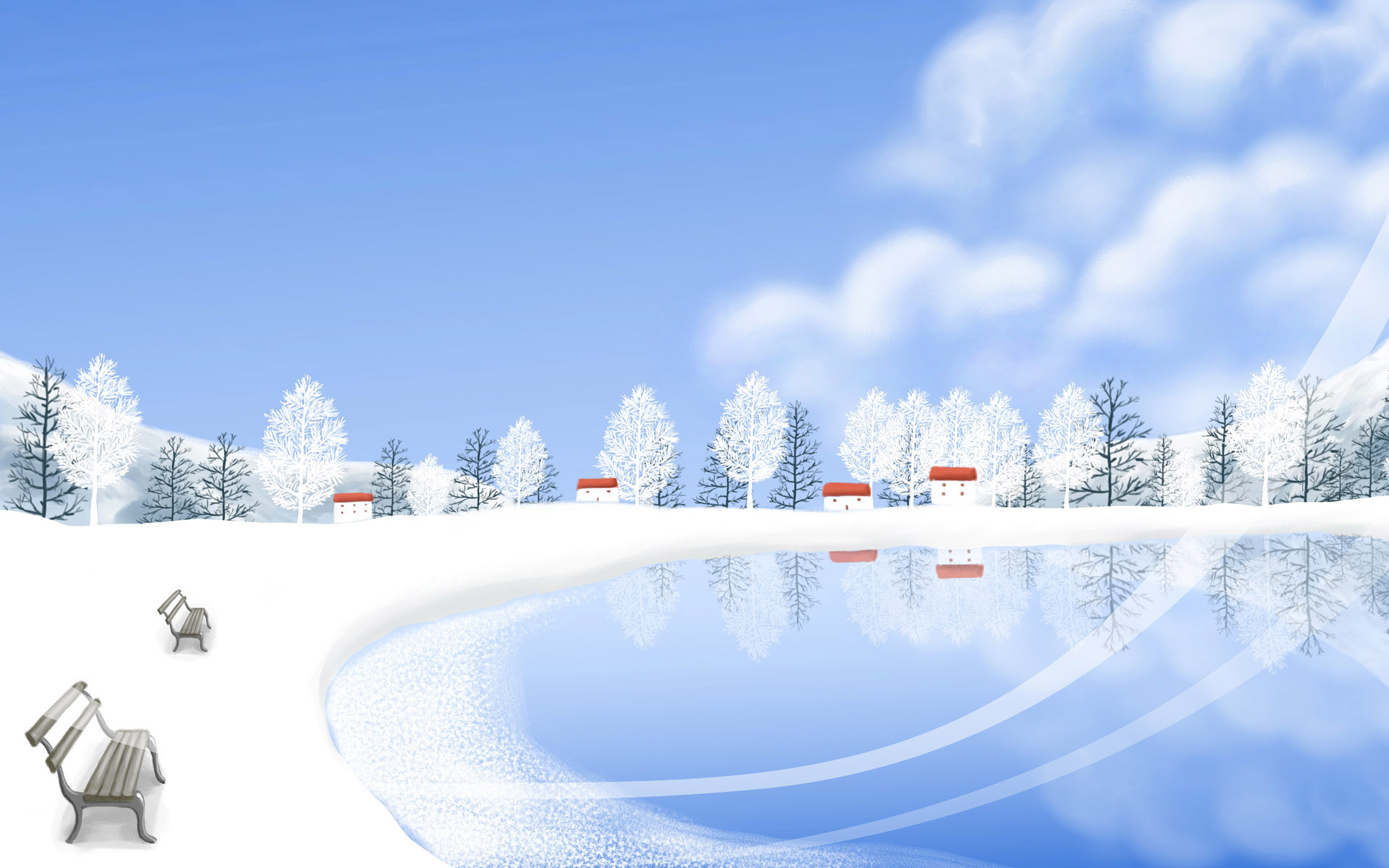 Beautiful Painter Art Illustration Of Winter