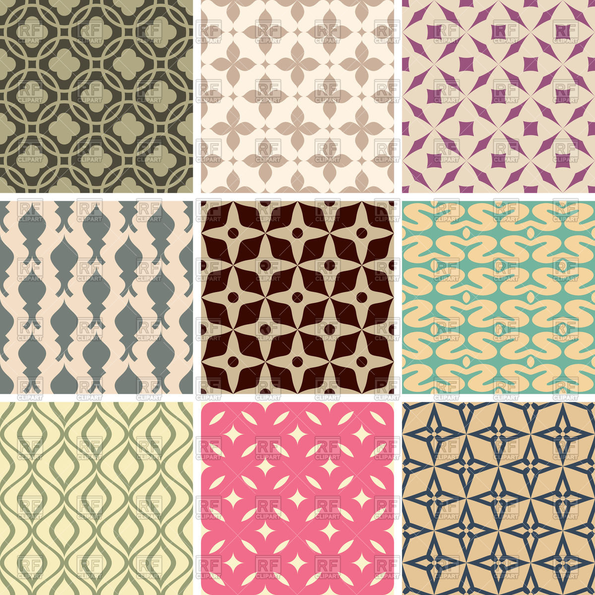 Seamless Simple Wallpaper With Geometric Shapes Background