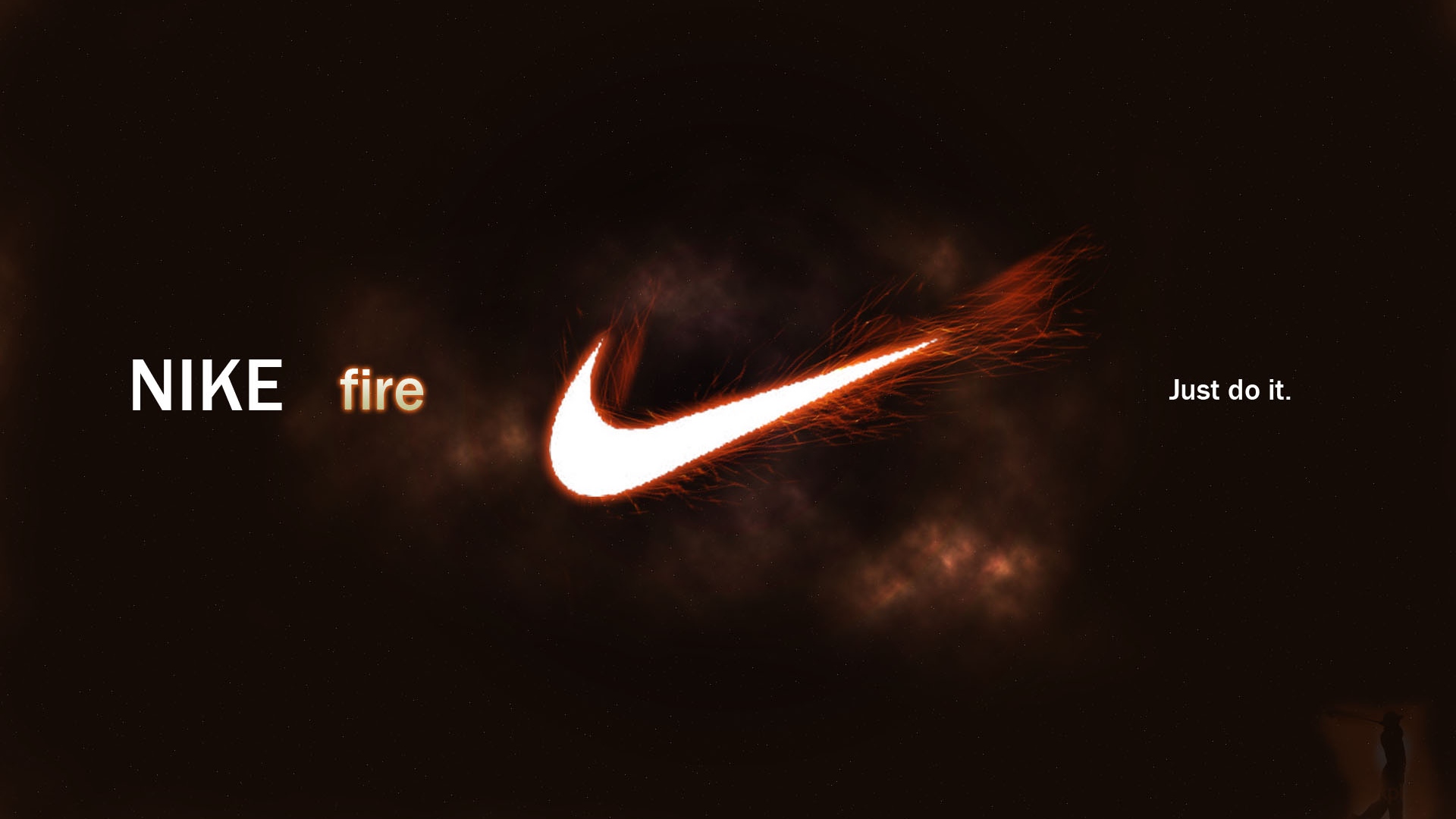Wallpaper 1920x1080 Nike fire Logo Sports brand Full HD 1080p HD