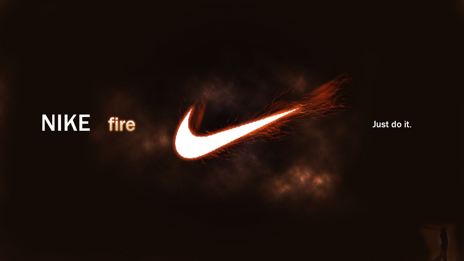 Wallpaper Nike Fire Logo Sports Brand Full HD 1080p