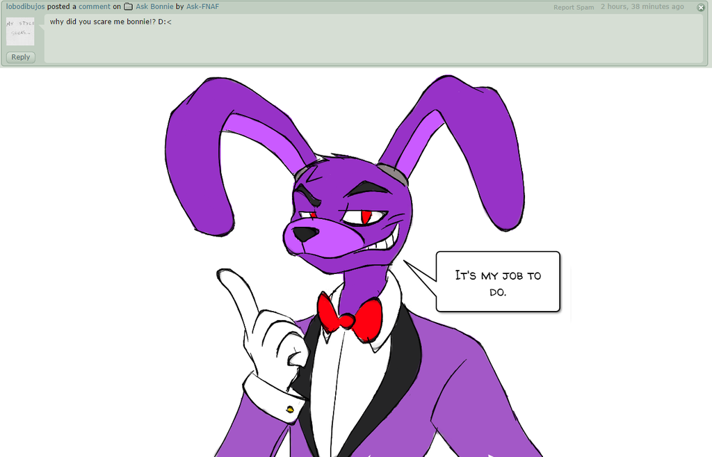 What I Do Ask Bonnie The Bunny By Fnaf