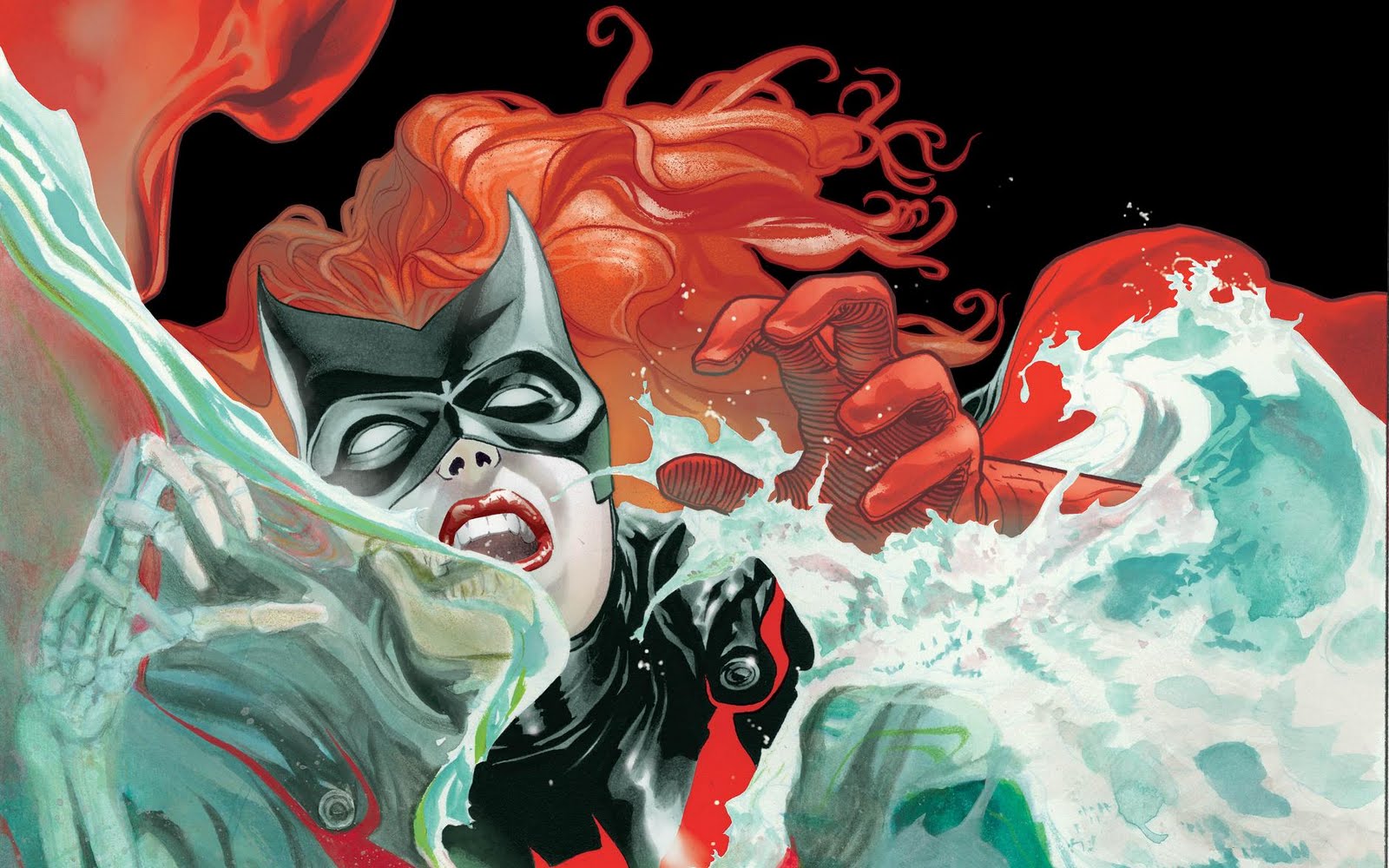 Super Punch Batwoman Cover Wallpaper
