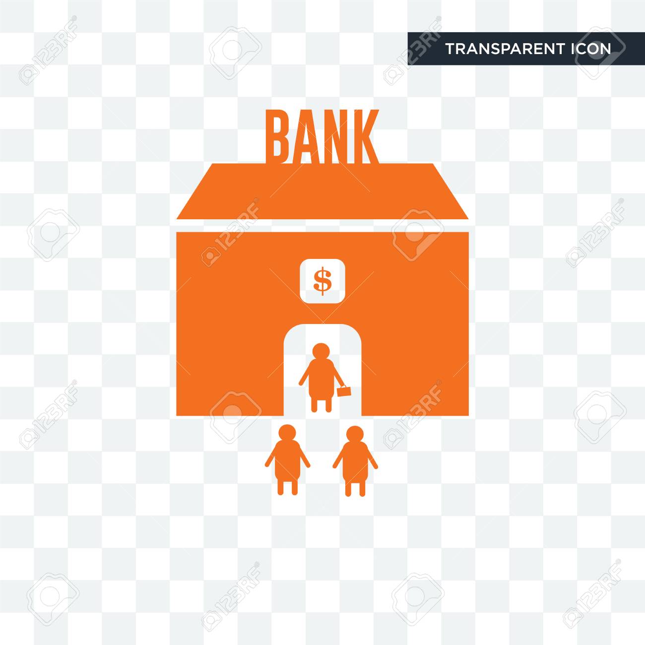 Bank Branch Vector Icon Isolated On Transparent Background Bank