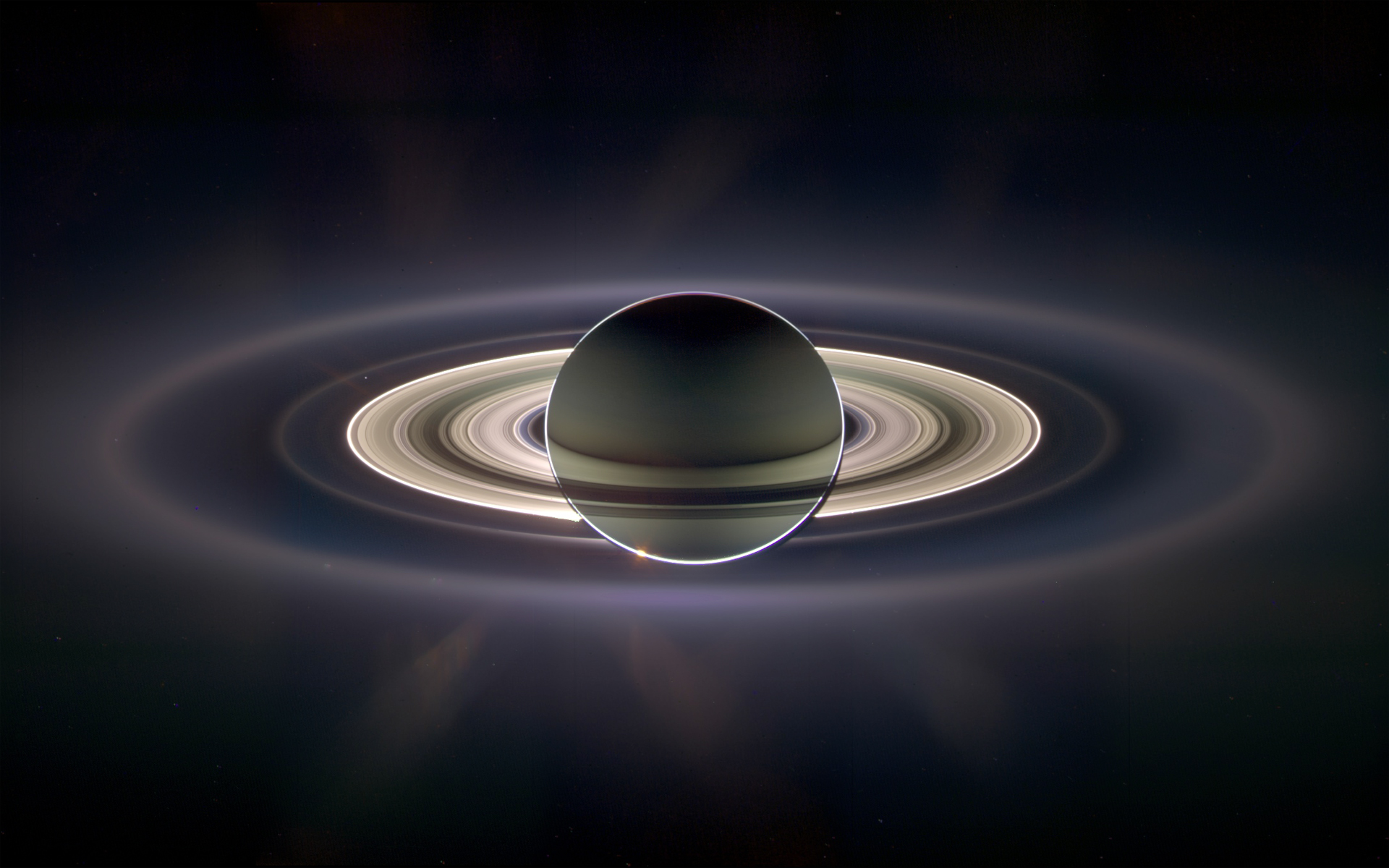 Science Wallpaper Saturn Cassini Eclipse Desktop