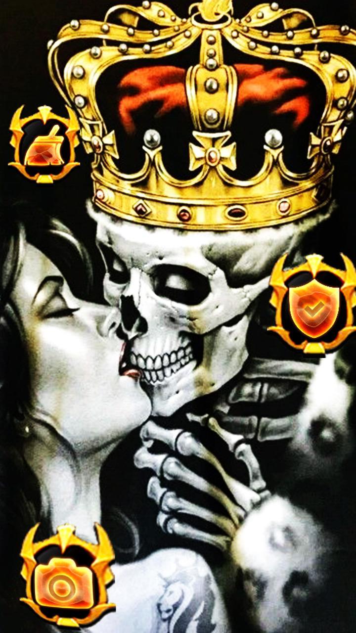 Skull Crown Kiss Theme For Android Apk